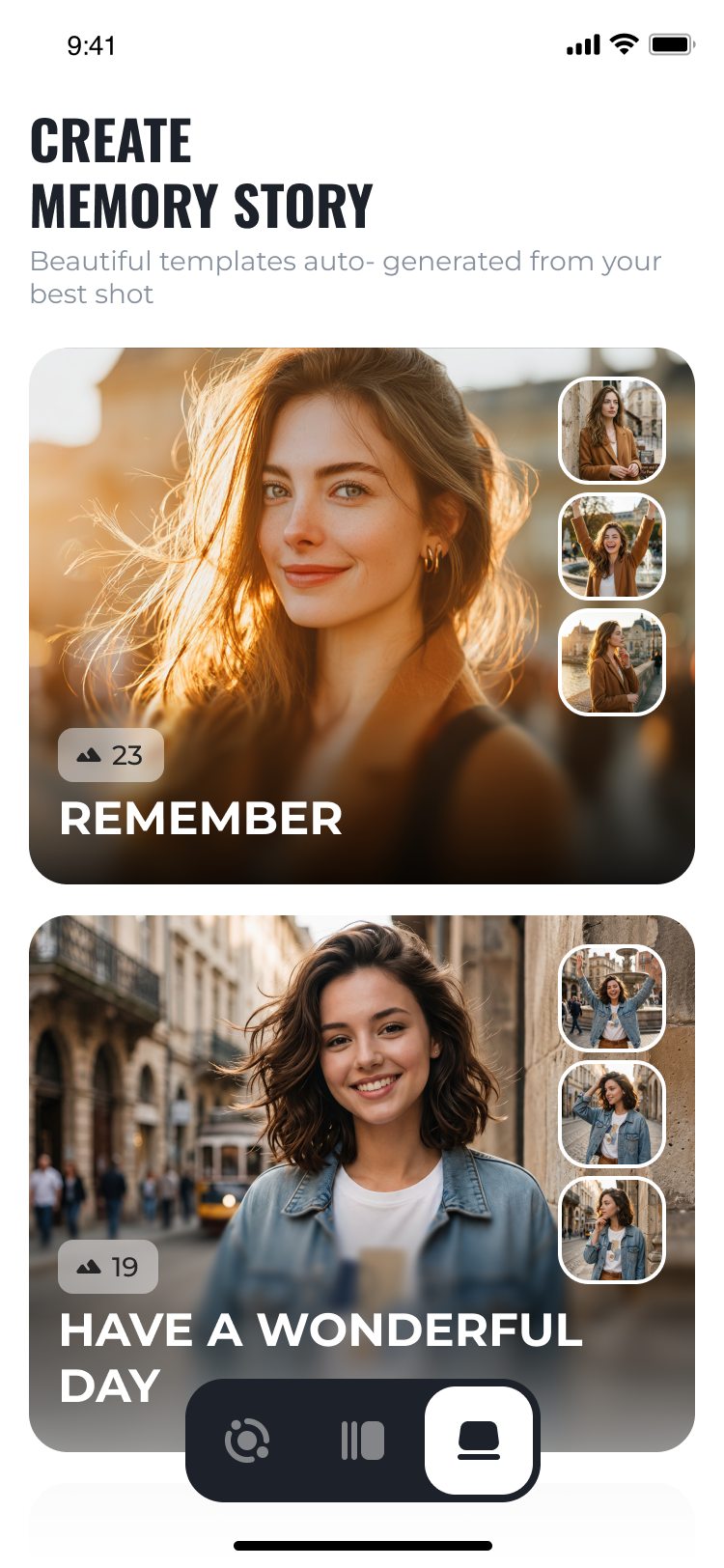 Mix Cleaner memory story interface